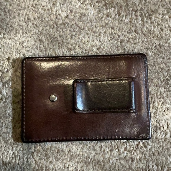 Coach Dark Brown Leather Card Holder - Picture 2 of 3